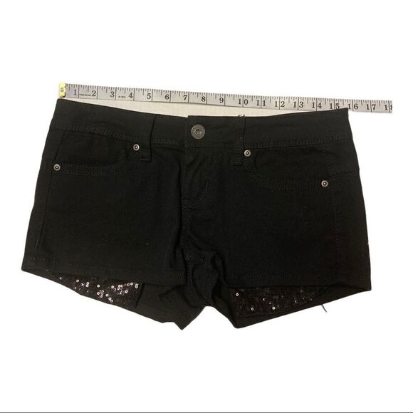 BONGO shorts, Junior sz 7, black, sparkly pockets - Picture 3 of 10